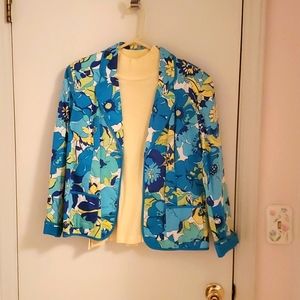 Lovely jacket in blues and yellows